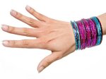 Glass Indian bangle sets for women. Glass wedding bangles in size 2.6 small
