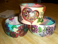 DIY Bjidoo bangles created by Nadia, workshop student