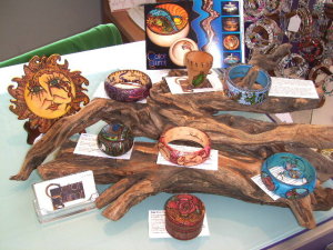 Pyrography art, wood burnt art by Sarah Reeves, Color Burnt