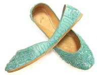 Indian khussa shoes, handmade beaded flats also called jutti