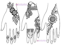 Free henna designs, floral mehndi
